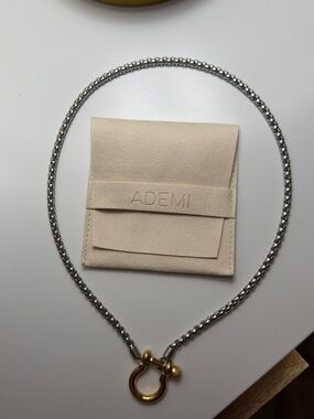 ADEMI Two-Tone Silver & Gold Chain Necklace